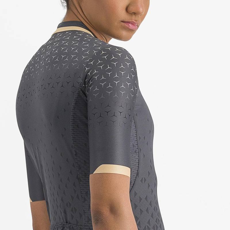 JERSEY CASTELLI PEZZI DARK GRAY FEM - Imagem 3