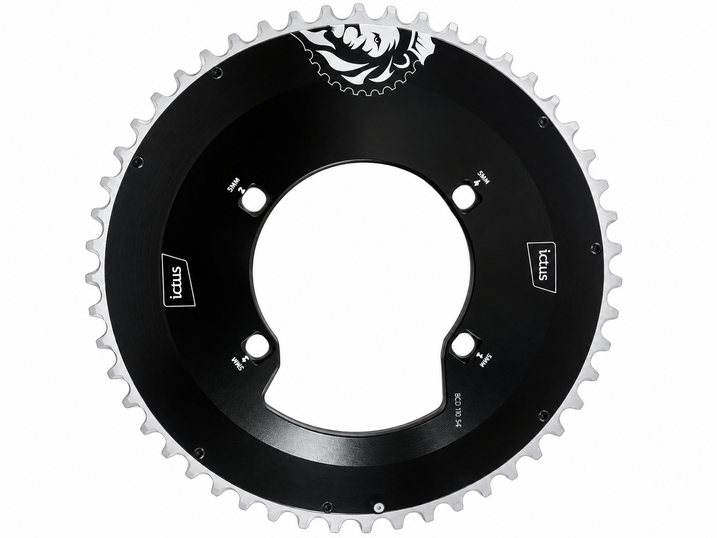 15606329455-coroa-542.png Coroa ICTUS Indexada Aero BCD 110 Ultegra R8100 54 (4 Furos Assimetrico) - Imagem 1