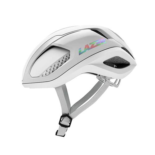 15607888175-1370575.jpeg CAPACETE LAZER ROAD VENTO KINETICORE BRANCO LOGO FURTA COR TAM G - Imagem 1