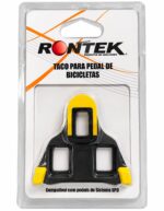 TACO PEDAL RONTEK SHIMANO ROAD SISTEMA SPD PRETO/AMARELO